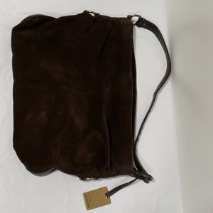 Suede shoulder bag